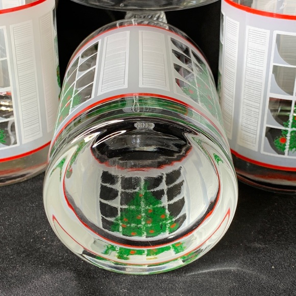 4 VTG WAECHTERSBACH Christmas Tree & window Old Fashioned 12oz Low Ball glasses - Picture 7 of 8